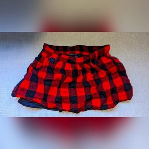 Red and Black Women's Skirt - Size Medium